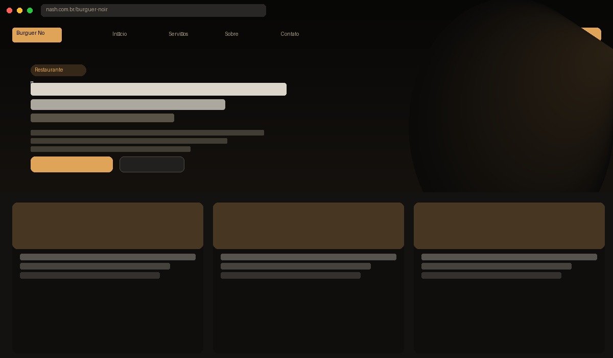 Burguer Noir — Landing Page para Hamburgueria